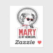 Sticker Mary est ma fille (Feuille)