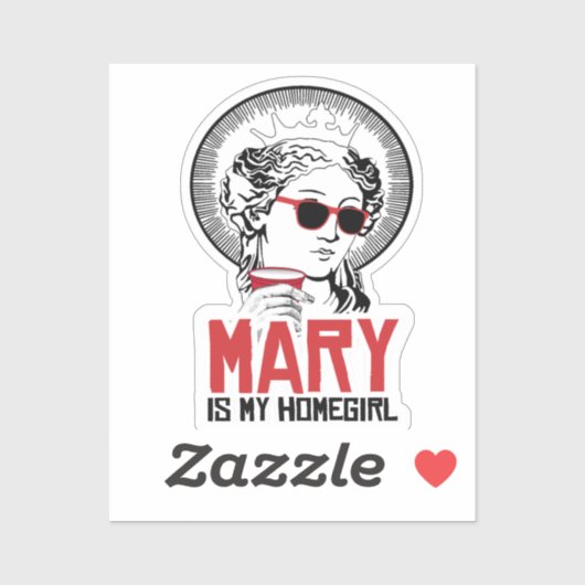 Sticker Mary est ma fille (Feuille)
