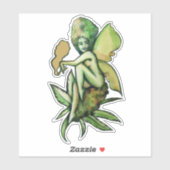 Sticker Mary Jane Fairy Green Goddess Toker (Feuille)