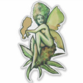 Sticker Mary Jane Fairy Green Goddess Toker (Devant)