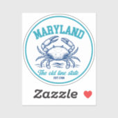 Sticker Maryland Old Line State Gift for Nature Lover (Feuille)