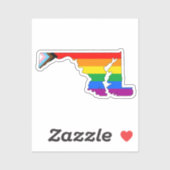 Sticker Maryland State Pride LGBTQ Progress Pride (Feuille)