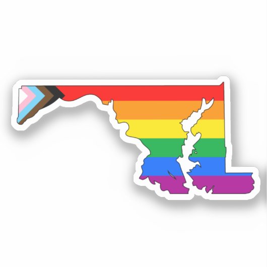 Sticker Maryland State Pride LGBTQ Progress Pride (Recto)