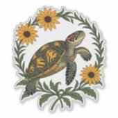 Sticker Maryland Terrapin And Black Eyed Susan Flowers (Devant)