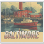 Sticker Maryland vintage Baltimore (Devant)