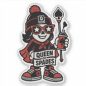 Sticker Mascotte de rue Queen of Spades — Pro Grind Editio (Devant)