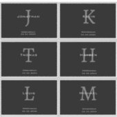 Sticker Masculine Black and White  Initial + Name Monogram (Devant)
