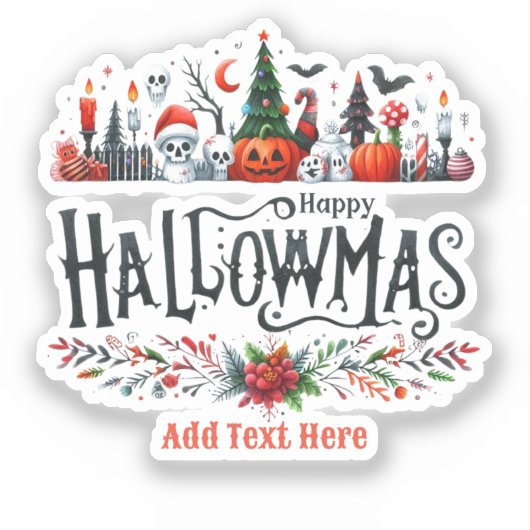 Sticker Mashup de Noël d'Halloween (Recto)