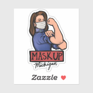 Sticker Mask Up Michigan Gretchen Whitmer Michigander