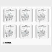 Sticker MASK Wit Zilver Feest (Vel)