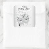 Sticker MASK Wit Zilveren Feest (Tas)
