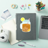 Sticker Mason Jar Thé sucré Iced Thé Boisson (Couverture iPad)