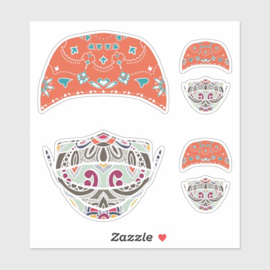 Sticker masque cachette (Feuille)
