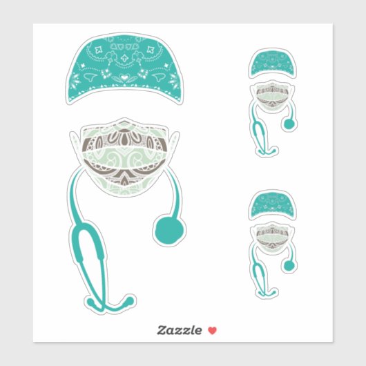 Sticker masque cachette (Feuille)