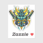 Sticker Masque Cyber Oni (Feuille)
