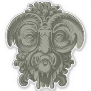 Sticker Masque de Gargouille 1