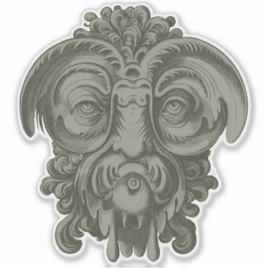 Sticker Masque de Gargouille 1 (Devant)