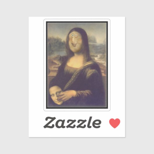 Sticker Masque de Mona Lisa (Feuille)