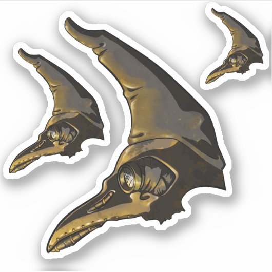 Sticker Masque de peste (Devant)