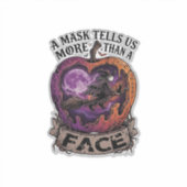 Sticker Masque En Dit Plus Que Visage Halloween Sorcière P (Devant)