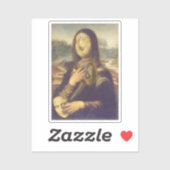 Sticker Masque indécis Mona Lisa (Feuille)