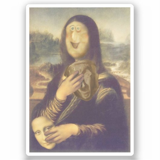Sticker Masque indécis Mona Lisa (Recto)