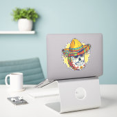 Sticker Masqué mexicain Taco Funny (Ordinateur portable sur le bureau)