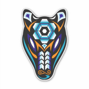 Sticker Masque Ours Huichol