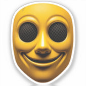 Sticker Masque souriant jaune (Recto)