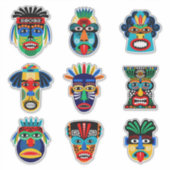 Sticker Masque tribal ethnique (Devant)