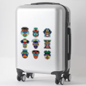 Sticker Masque tribal ethnique (Sur valise)