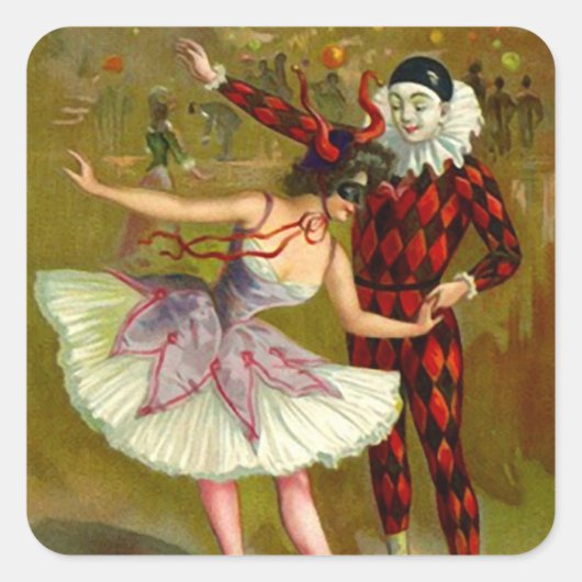 Sticker Masquerade Costume Party Harlequin Masques (Devant)