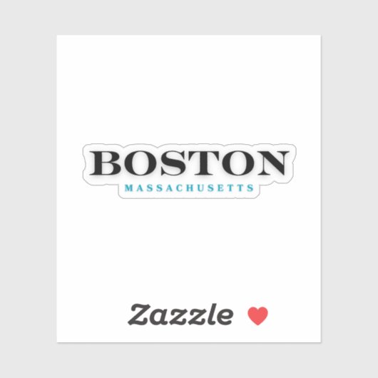 Sticker Massachusetts de Boston (Feuille)