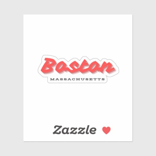 Sticker Massachusetts de Boston (Feuille)