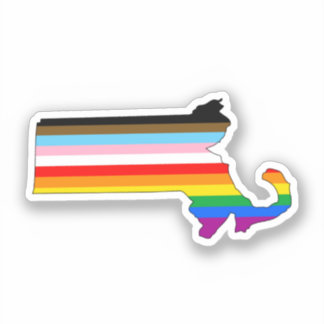 Sticker Massachusetts Inclusive Pride