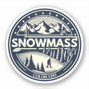 Sticker Masse de neige d'Aspen   Colorado Ski, Cadeaux de