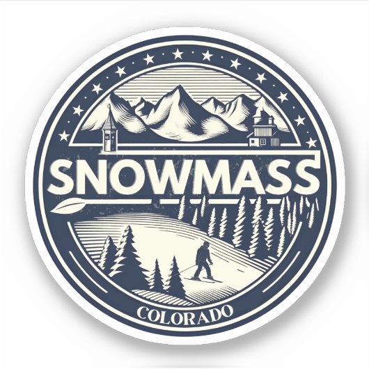 Sticker Masse de neige d'Aspen | Colorado Ski, Cadeaux de  (Devant)