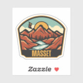 Sticker Masset, Colombie-Britannique (Feuille)