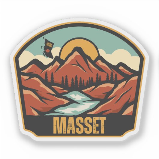 Sticker Masset, Colombie-Britannique (Devant)