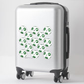 Sticker match blanc vert fin de saison jeu de 13 (Sur valise)