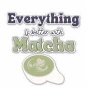 Sticker Matcha boba thé vert, matcha (Devant)