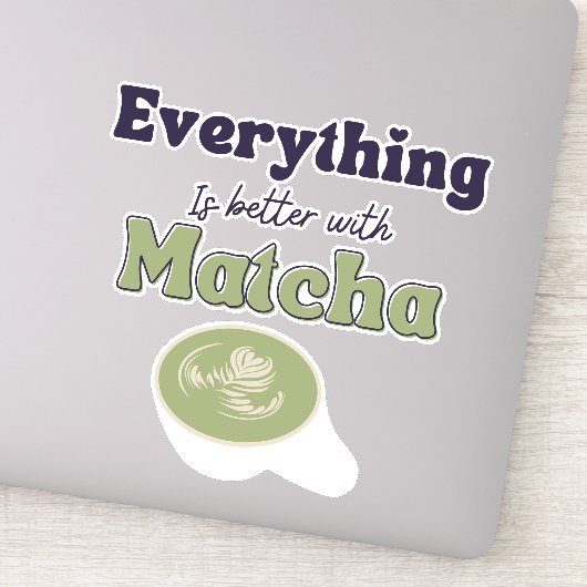 Sticker Matcha boba thé vert, matcha (Détail)
