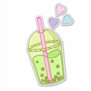 Sticker Matcha boba thé vert, matcha