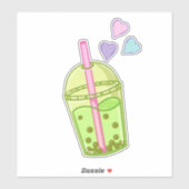 Sticker Matcha boba thé vert, matcha (Feuille)
