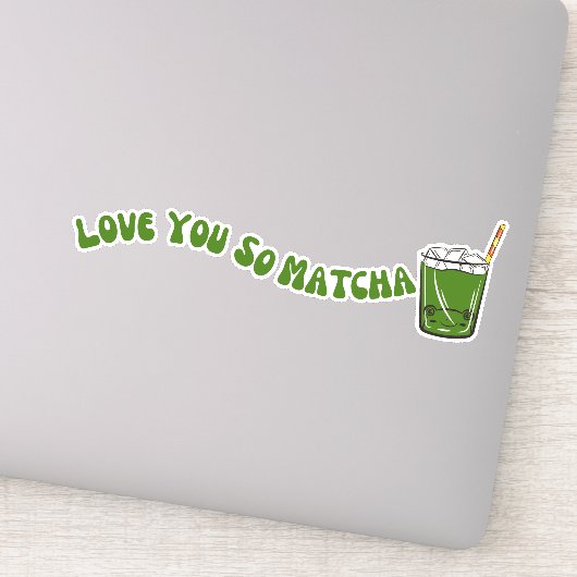 Sticker Matcha boba thé vert, matcha (Détail)