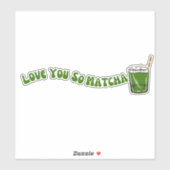Sticker Matcha boba thé vert, matcha (Feuille)