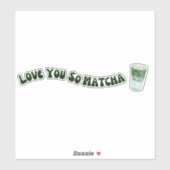 Sticker Matcha boba thé vert, matcha (Feuille)
