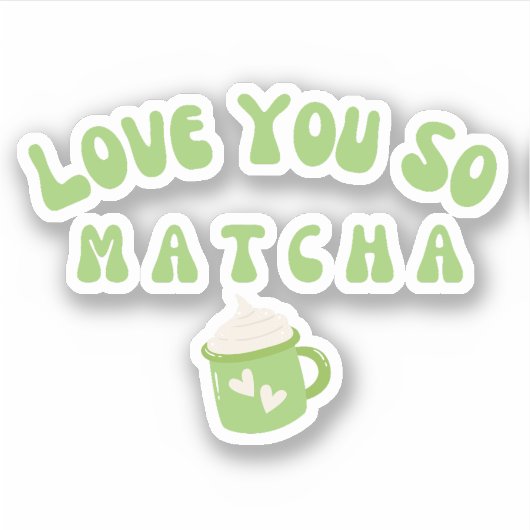 Sticker Matcha boba thé vert, matcha (Devant)