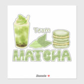 Sticker Matcha boba thé vert, matcha (Feuille)