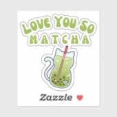 Sticker Matcha boba thé vert, matcha (Feuille)